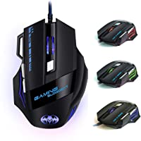 Los mejores  - Ratón Gaming- iAmotus Ratón Gaming Óptico 7200 DPI Ajustable Gaming Mouse Con Cable y 7 Botón- Ratón Ergonómico…